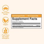 Ashwagandha Capsules - 1300mg Black Pepper Immune System Support