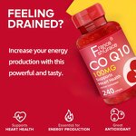 Coenzyme Q10 Softgels - 240 Count Heart Circulation Health Men Women