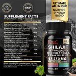 Shilajit Capsules - Sea Moss Ashwagandha Tongkat Ali Boron Magnesium Men 60 Count