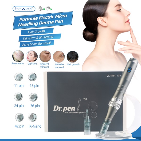 Dermapen Machine Factory - BOWKET Digital Display Screen Agujas Dermapen M8 Switch Button