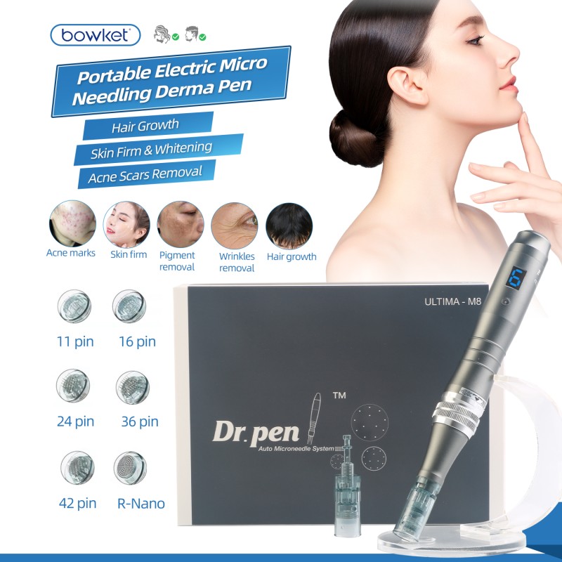 Dermapen Machine Factory - BOWKET Digital Display Screen Agujas Dermapen M8 Switch Button