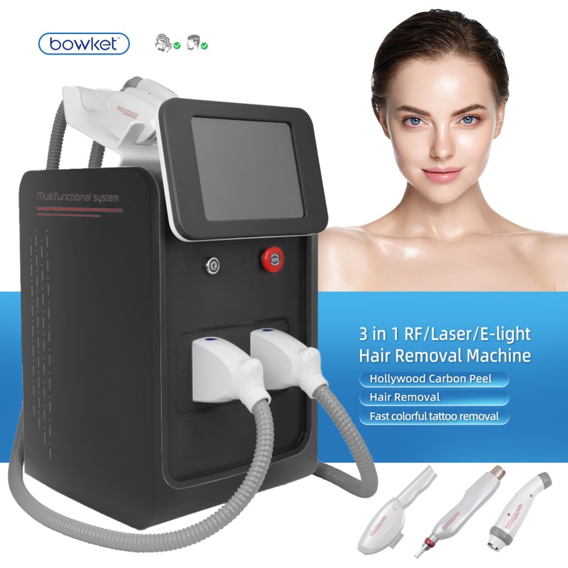 Desktop Laser Factory - BOWKET 3-in-1 RF Nd Yag Laser IPL Machine Permanent Hair Removal Beauty