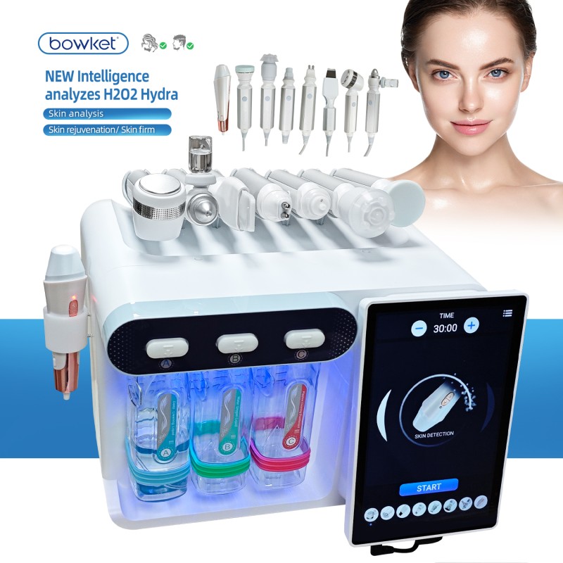Skin Analysis Machine Manufacturer - BOWKET Newest 8in1 Hydra Microdermabrasion 2024 Face