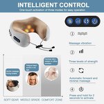 Smart Massage Pillow - U-Shaped Portable Heat Vibration Timing Pain Relief