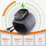 Heating Wrist Ankle Strap - 3-Speed Vibration 5-Temp 1800mAh Therapy Tool