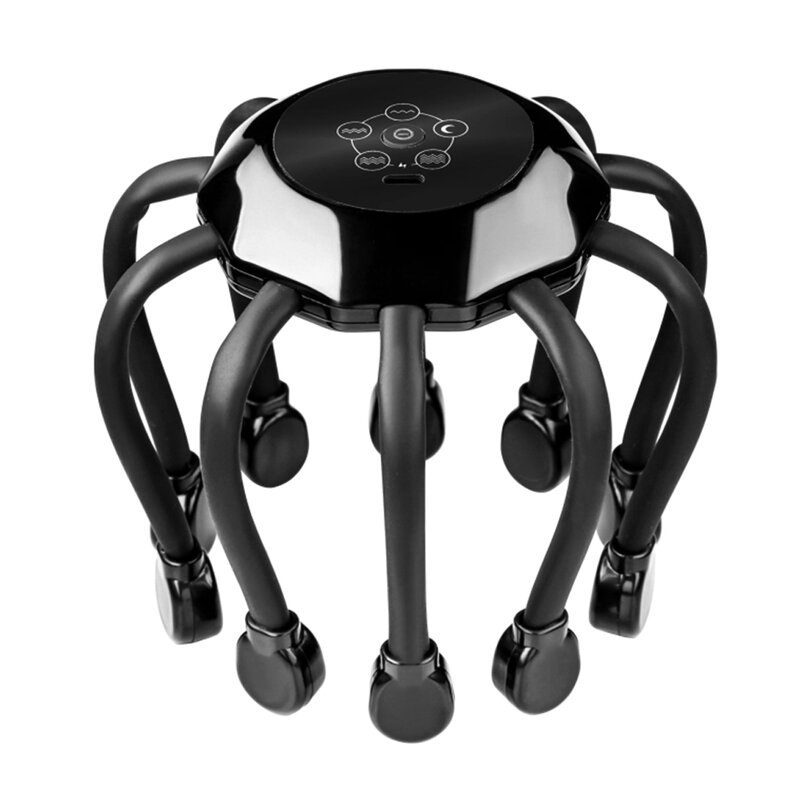 Octopus Head Massager - 10 Claw Silicone Vibrating Scalp Stress Relief Tool