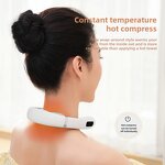 Electric Neck Massager - 10 Mode 16 Level Red Light Heating 3 Heads 1000mAh