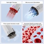 Wireless EMS Scalp Applicator - Red Light Anti-Hair Loss Hair Growth Brush