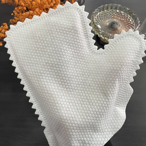 Dusting Gloves Manufacturer - DS1461 100Pcs Thicken Dust Wipe Reusable Mitt Microfiber White
