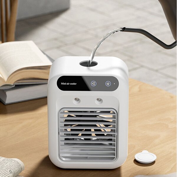 Air Cooler Manufacturer - Rechargeable Evaporative Small Air Conditioner Humidifier Desk Spray Fan