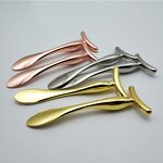 Facial Massage Tool Manufacturer - Custom Logo Gold Metal Eye Cream Cosmetic Spatula