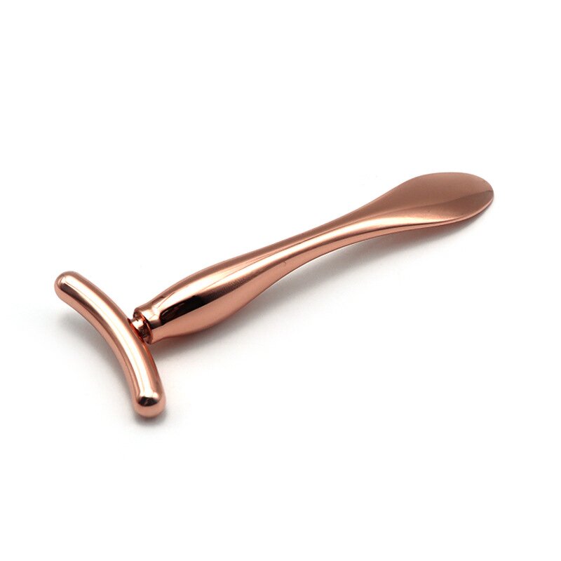 Facial Massage Tool Manufacturer - Custom Logo Gold Metal Eye Cream Cosmetic Spatula