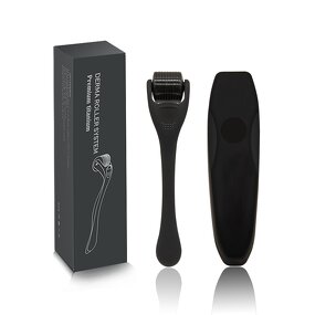 Beard Roller Kit Manufacturer - Copenhagen Black Matte Titanium Dermaroller 540 for Hair Growth