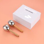 Wood Handle Cryo Stick - New Arrival Stainless Steel Facial Ice Roller Tool