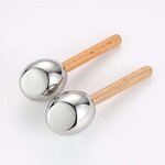 Wood Handle Cryo Stick - New Arrival Stainless Steel Facial Ice Roller Tool