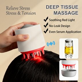 Scalp Care Device Manufacturer - Hair Loss Growth Massager Electric Serum Applicator Brush Led Comb