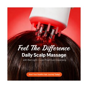 Scalp Massager Brush Manufacturer - Electric Hair Growth Oil Serum Dispenser Red Light Therapy