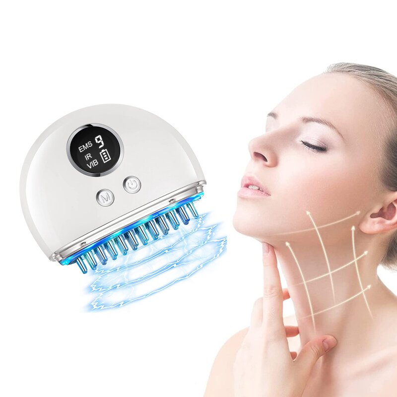 Electric GuaSha Device Manufacturer - EMS Heated Vibration LED Light for Body Care Beauty Usb