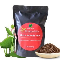排毒茶源头工厂-28天腹部茶中国传统辣木减肥平坦腹部