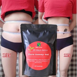 瘦身绿茶生产商-瘦身排毒燃烧腹部茶草本减肥产品平坦绿茶包食欲