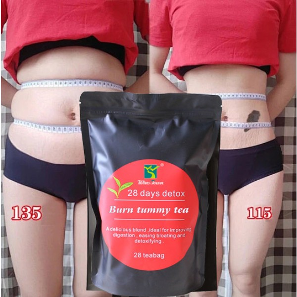 瘦身绿茶生产商-瘦身排毒燃烧腹部茶草本减肥产品平坦绿茶包食欲