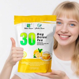 柠檬排毒茶源头工厂-30天瘦身茶减肥用平坦腹部燃烧腹部代谢清洁