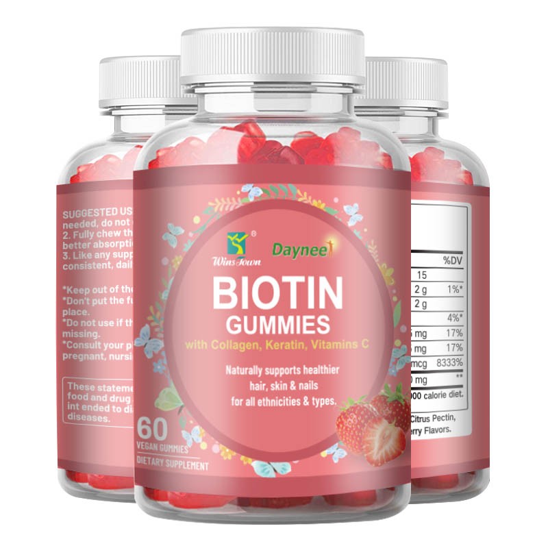 Biotin Gummies Factory - OEM ODM Daynee Biotin Gummies Vitamin C Food Supplements Biotin Collagen Keratin