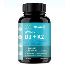 Vitamin D3 K2 Softgels Manufacturer - OEM Custom Quercetin Zinc Magnesium