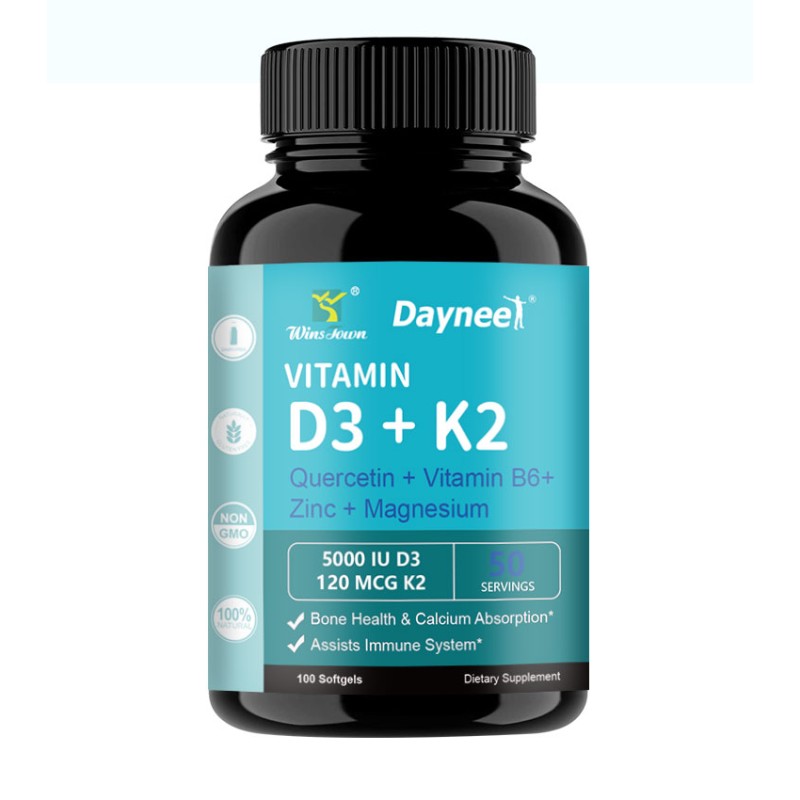 Vitamin D3 K2 Softgels Manufacturer - OEM Custom Quercetin Zinc Magnesium