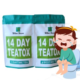 结肠清洁茶源头工厂-贴牌早晚平坦腹部腹部草本14天茶排毒