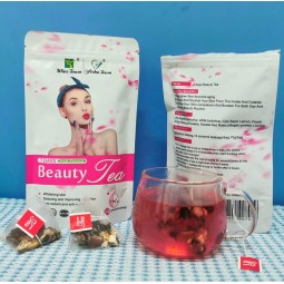美容茶生产商-温斯顿花卉绿色美容茶天然皮肤光彩美白补充剂产品轻度排毒