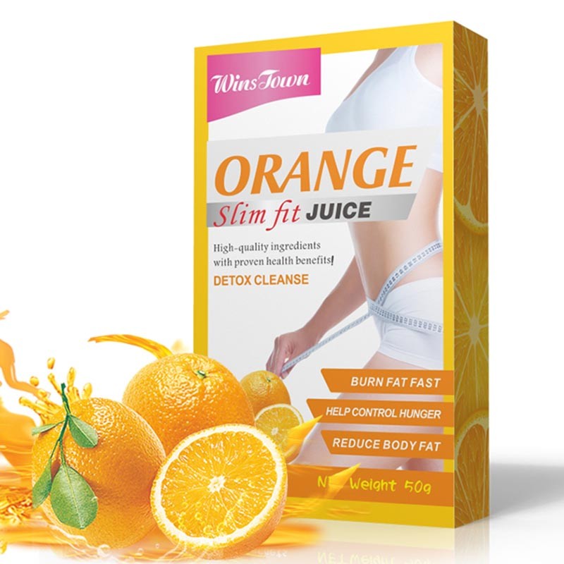 Orange Slim Juice Factory - Private Label Lose Weight Instant Fruit Slim Detox Juice Powder Dietary Fiber