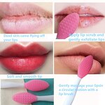 Double-Sided Lip Scrubber - Silicone Lightening Exfoliator Men Multi-Purpose Tool