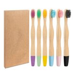 Kids Bamboo Toothbrush - Eco-Friendly BPA-Free Soft Bristle Travel Dental Tool