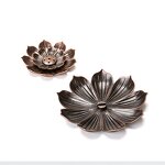 Metal Lotus Incense Burner - Detachable Stick Holder Home Aromatherapy Diffuser