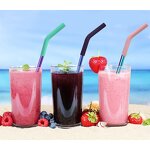 Stainless Steel Straw - BPA-Free Reusable Silicone Tip Cleaning Brush Tool