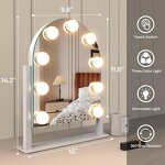 Lighted Vanity Mirror - 360° Rotation 3 Color Dimmable Metal Makeup Tool
