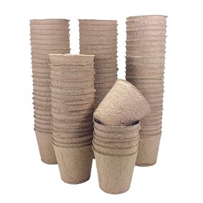 Biodegradable Seed Pot - 8cm Fiber Peat with Seed Garden Plant Growth Tool
