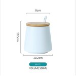 Ceramic Spice Jar Set - Modern Style Kitchen Spice Organizing Storage Tool