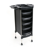 5-Layer Salon Cart - Plastic Drawer Storage Dyeing Beauty Tool Trolley
