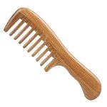 Sandalwood Hair Comb - Green Wooden Hotel Grooming Tool Custom Logo