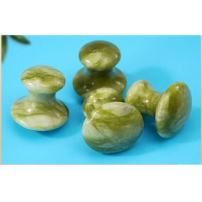 Jade Mushroom Roller - Portable Stone Eye Neck Handheld Facial Relax Tool