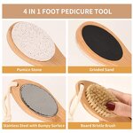 4-in-1 Foot File - Multi-purpose Callus Remover Scrubber Bristle Rasp Tool