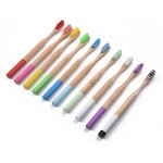 Bamboo Toothbrush - Eco-friendly Travel Biodegradable with Holder Dental Tool