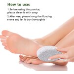 Natural Pumice Stone - Pedicure Hard Skin Callus Remover Feet Hand Heel Tool