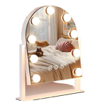 Lighted Vanity Mirror - 360° Rotation 3 Color Dimmable Metal Makeup Tool