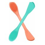 Silicone Facial Scrubber - 2-in-1 Nose Blackhead Remover Exfoliating Brush
