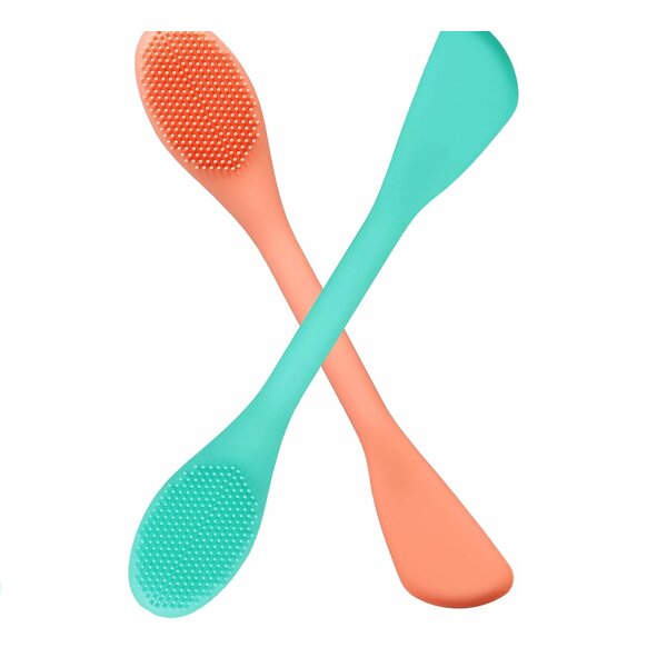 Silicone Facial Scrubber - 2-in-1 Nose Blackhead Remover Exfoliating Brush