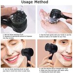 2-in-1 Facial Brush - Double Side Silicone Bamboo Charcoal Deep Cleansing Tool