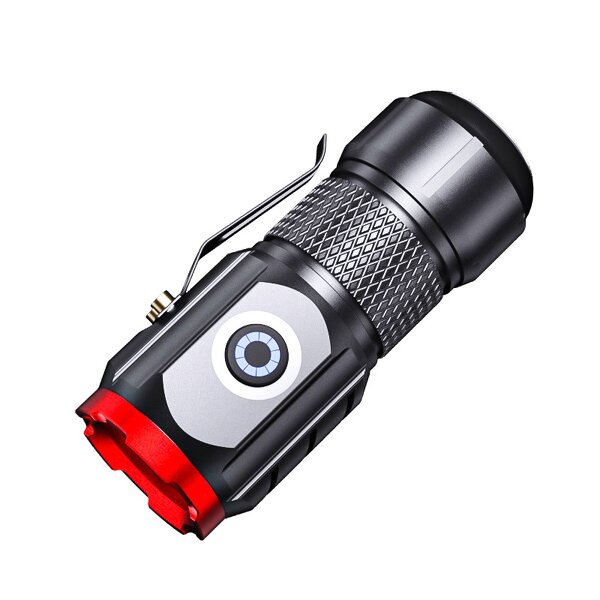 Mini LED Keychain Flashlight - USB Rechargeable Aluminum Portable Waterproof Tool